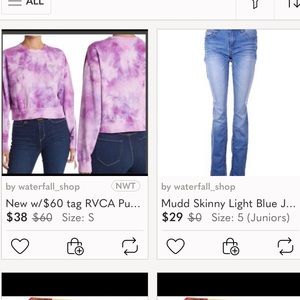 $55 Bundle (firm price) New w/ $60tag szS RVCA Sweater & Mudd skinny jeans sz4/5